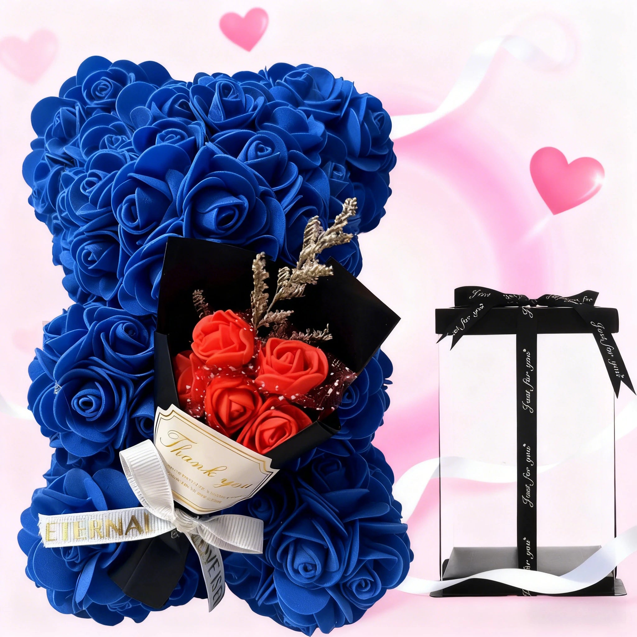 Oso de Rosas con Caja de Regalo