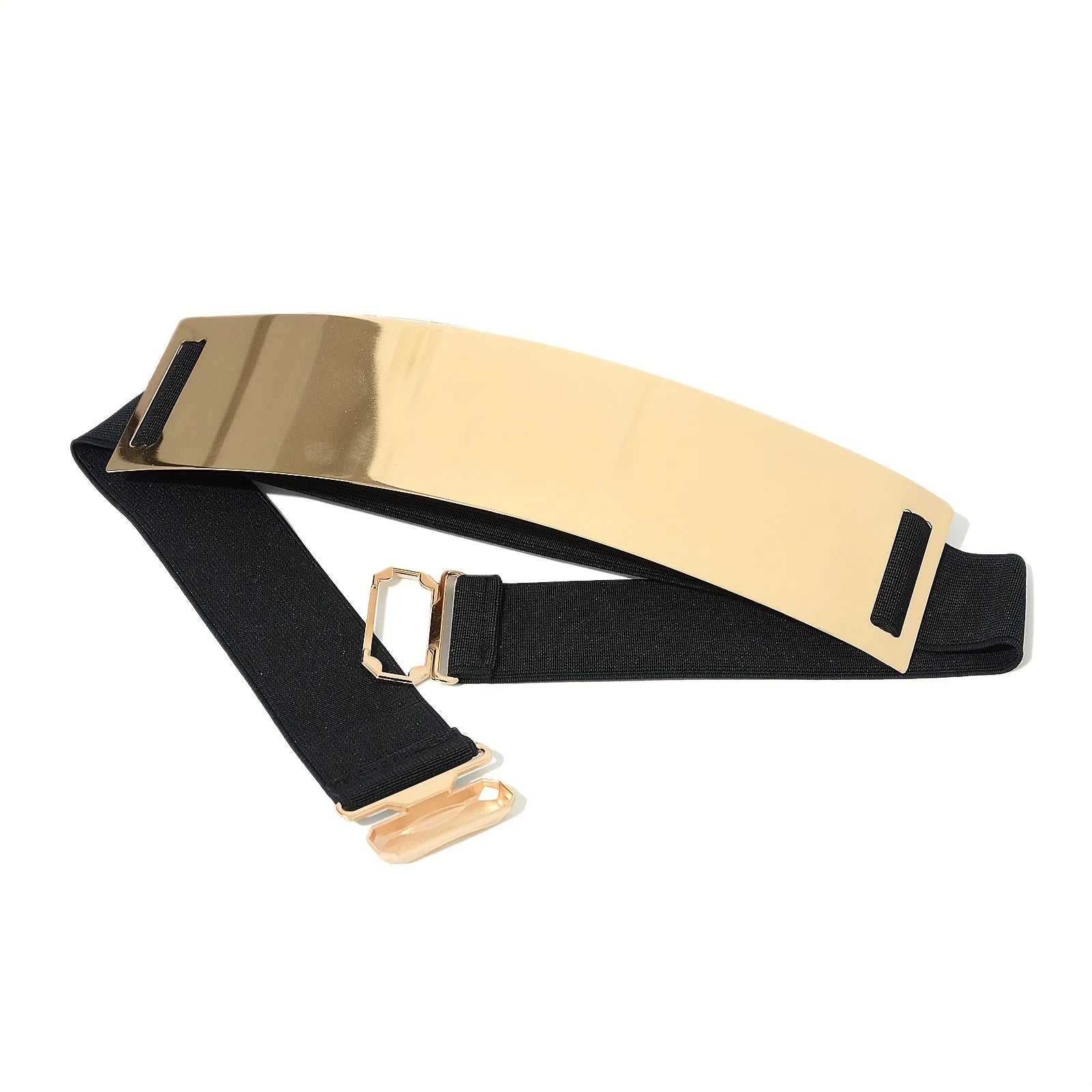 Metallic Wide Waist Belt
