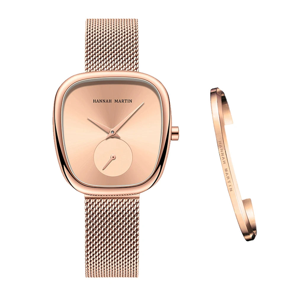 Reloj de pulsera para mujer de cuarzo, de marca superior, de moda de lujo, con movimiento japonés, diseño original, impermeable, con caja de regalo