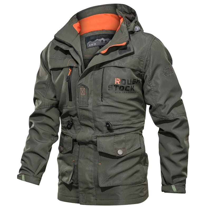 Chaqueta de exterior para hombre, primavera, otoño, nueva, con capucha, informal, cortavientos, para hombre, abrigo, para acampada, chaqueta intercambiable para hombre