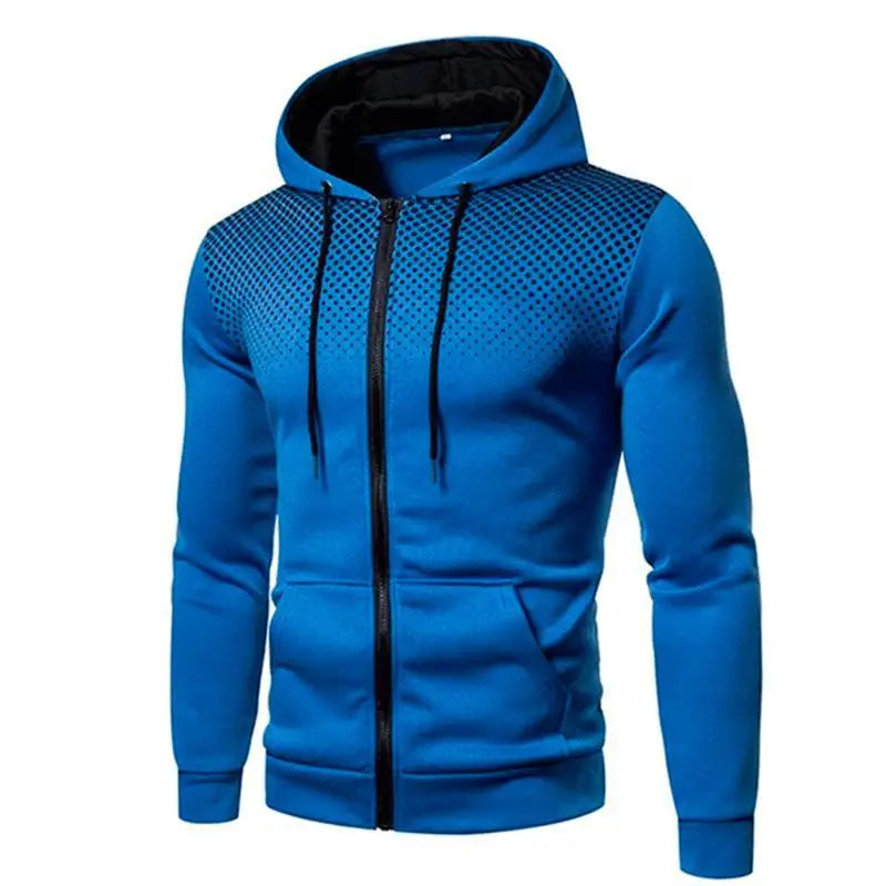 Conjunto de chándal de hombre casual con cremallera y gorro de forro polar de color liso para otoño e invierno estilo europeo y americano