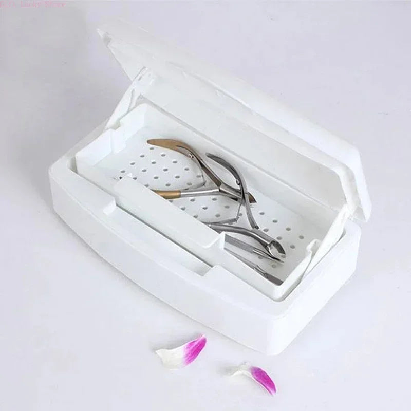 Nail Art Tools Sterilizer Tray, Disinfection Pedicure Manicure Tools Box, Salon Tools
