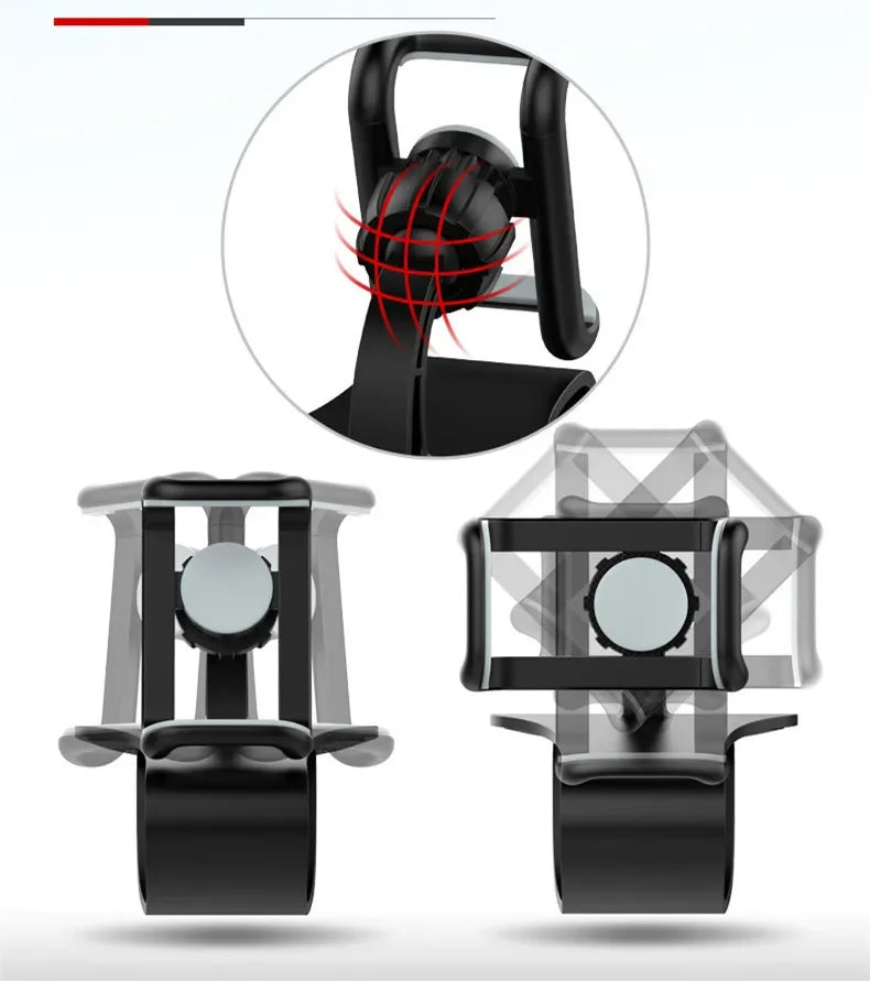 Soporte para teléfono de coche giratorio 360°, soporte universal para celular, soporte para salpicadero de coche con agarre automático, soporte fijo para teléfono móvil