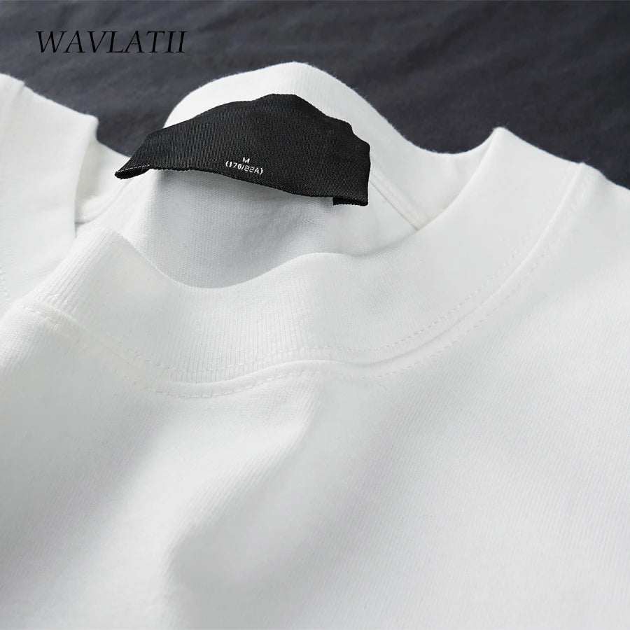 WAVLATII Camisetas de Verano Oversize para Mujer Hombre Marrón Casual Femenino Coreano Streetwear Camisetas Básicas Sólidas Jóvenes Frescas Unisex