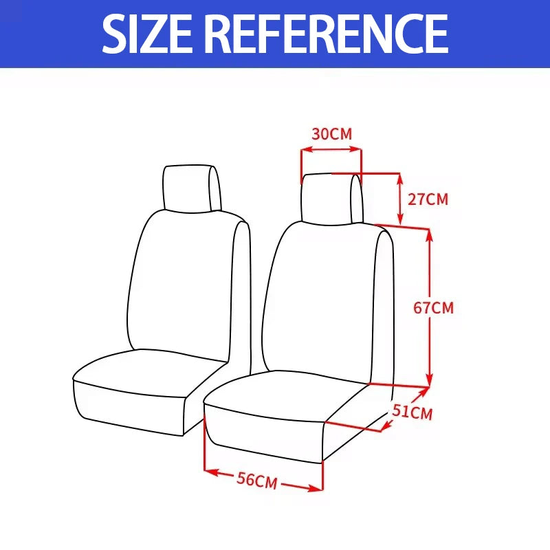 Housses de siège avant tendance, accessoires de voiture, style en relief, tissu durable et confortable, ajustement universel pour la plupart des voitures