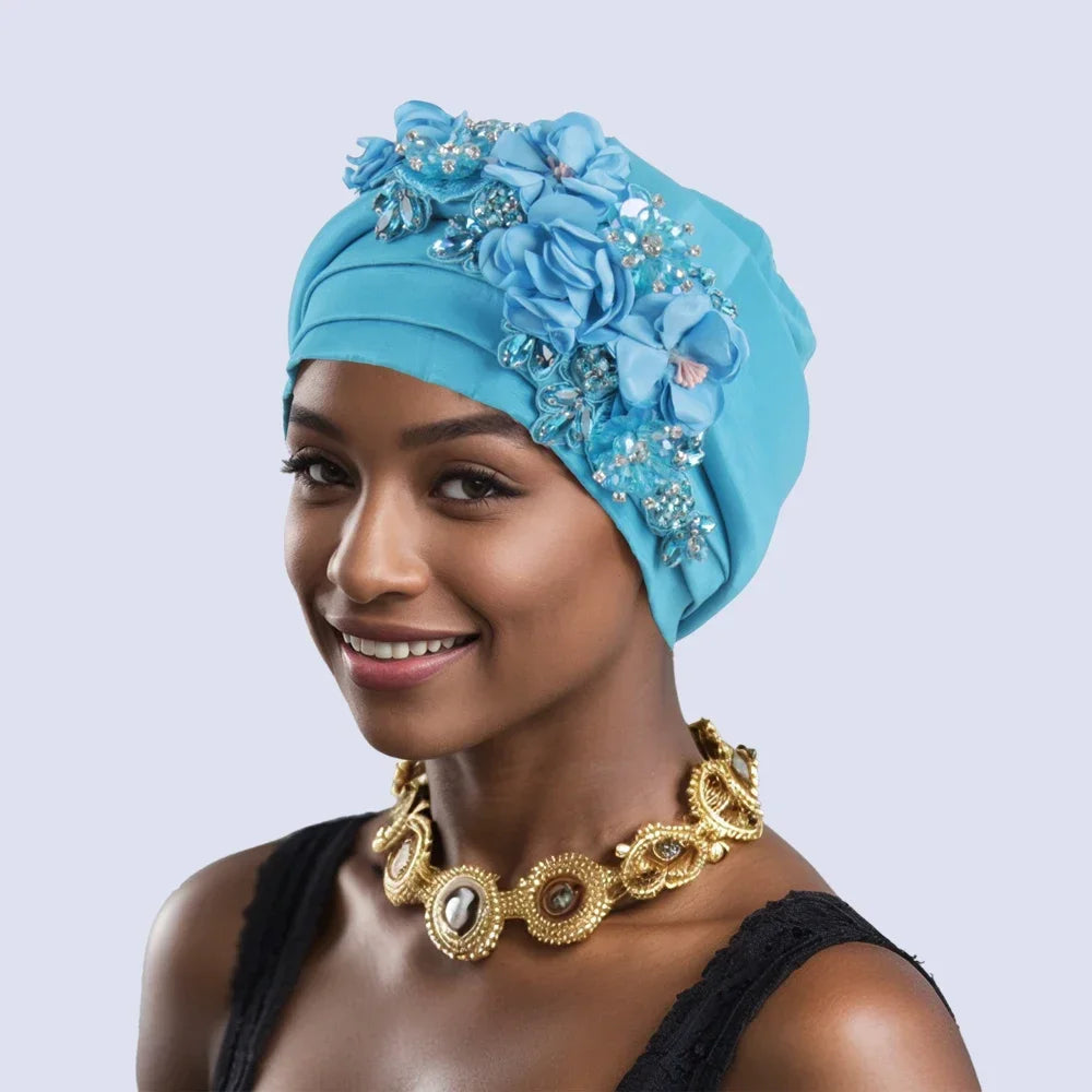 Gele Headtie Already Made African Head Wraps for Women Turban Femme Gelee Nigerian Aso Oke Bonnet Femme Diamonds Headtie 2025