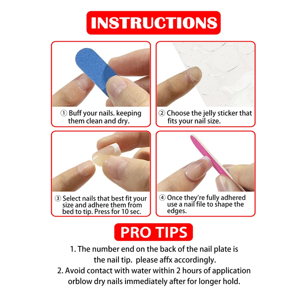 24 piezas/set de uñas postizas largas con estampado de dibujos animados de gato, corazón francés geométrico, rosa, cobertura completa, para llevar, prensa sobre uñas