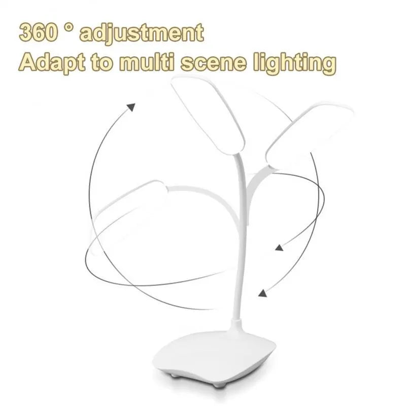 Lámpara de escritorio LED, recargable por USB, iluminación con protección ocular, luz nocturna para habitaciones, lámpara de lectura para estudiantes para mesita de noche de dormitorio