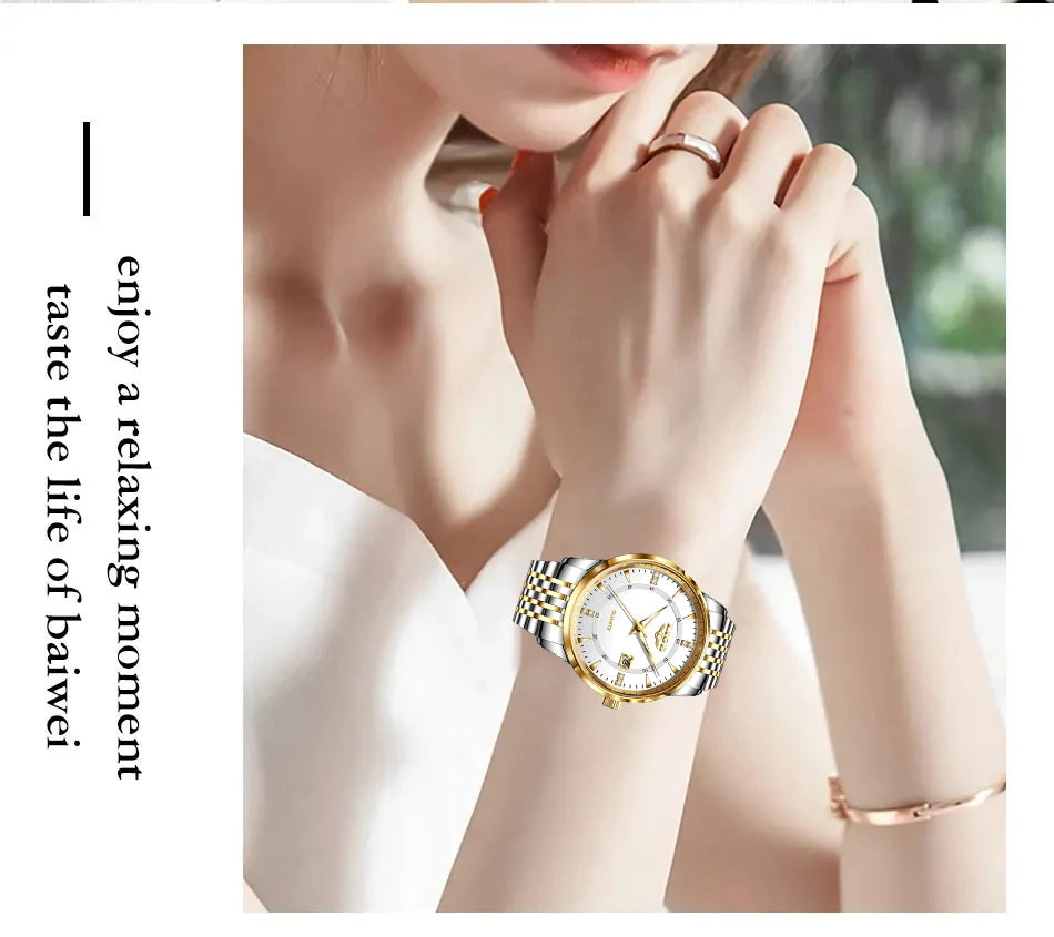 LIGE Nuevos Relojes Impermeables de Mujer Moda Reloj de Pulsera para Mujer Reloj de Cuarzo de Lujo de Marca Superior con Fecha para Mujer Relogio Feminino