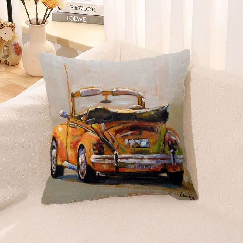 Cushion Cover Watercolor Car Pillow Room Decor Case