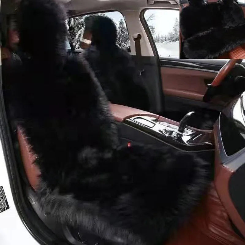 Plush Faux Sheepskin Car Seat Cover