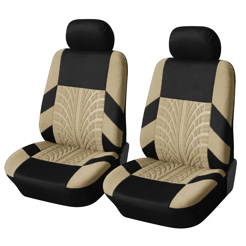 Housses de siège avant tendance, accessoires de voiture, style en relief, tissu durable et confortable, ajustement universel pour la plupart des voitures