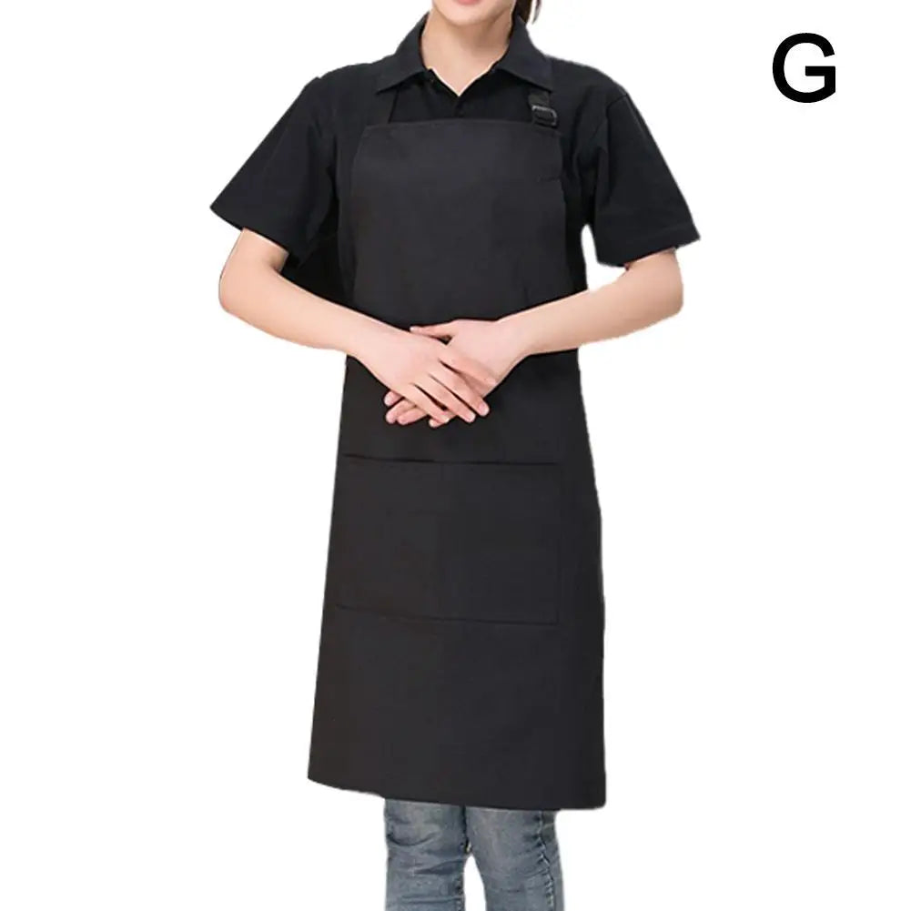 Delantal de cocina delantal de cocinero con cuello halter con 2 bolsillos delantales sin mangas para catering para hombres y mujeres delantal de camarero para barbacoa con estampado