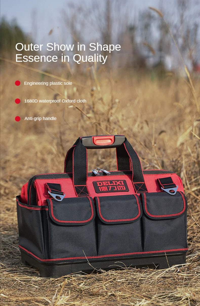 Bolsa de herramientas profesional, organizador de almacenamiento resistente para garaje, mochila de electricista, bolsa de herramientas, bolsas de ferretería