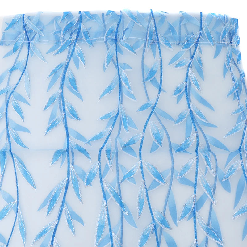 Fashion Chic House Room Living Room Bedroom Door Window Decoration Curtains Yarn Curtains Willow Pattern Upscale Jacquard