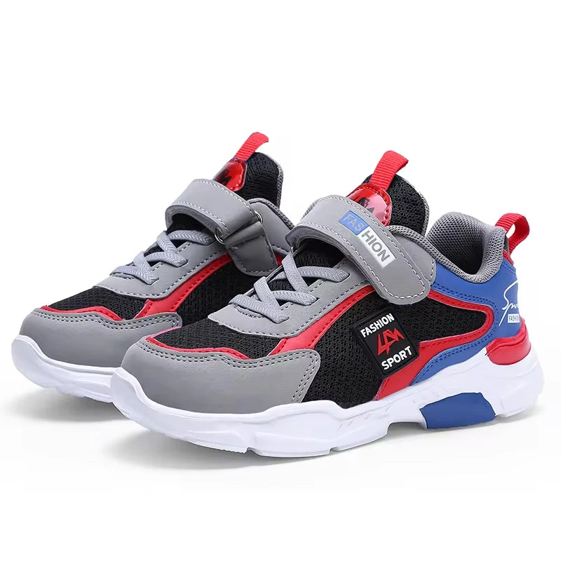 Zapatillas para niños Calzado deportivo informal para niños Transpirables Verano Malla Niños Cierre de gancho y bucle Estudiantes Zapatillas para correr Niñas Escuela