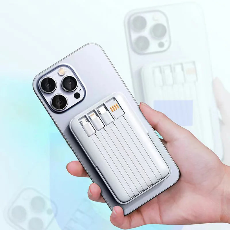 Trådløs magnetisk powerbank 22,5 W superrask lading 10000 mAh egnet for klokker, mobile powerbanker, lett og tynn