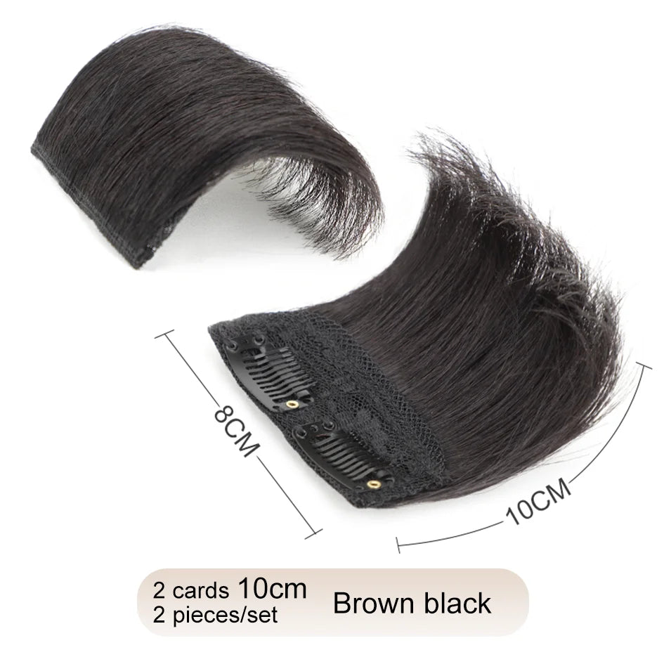 Extensiones de pelo sintético de 2 piezas/juego, extensiones de pelo, aberturas y piezas de repuesto para la parte superior, artefacto de reemplazo