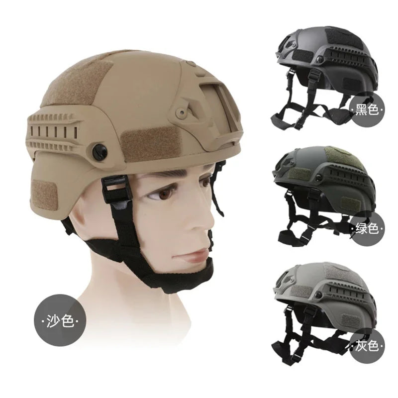 Casco protector FAST Helmet MICH2000 Airsoft MH Casco táctico Equipo de protección táctico para exteriores Paintball CS SWAT para montar
