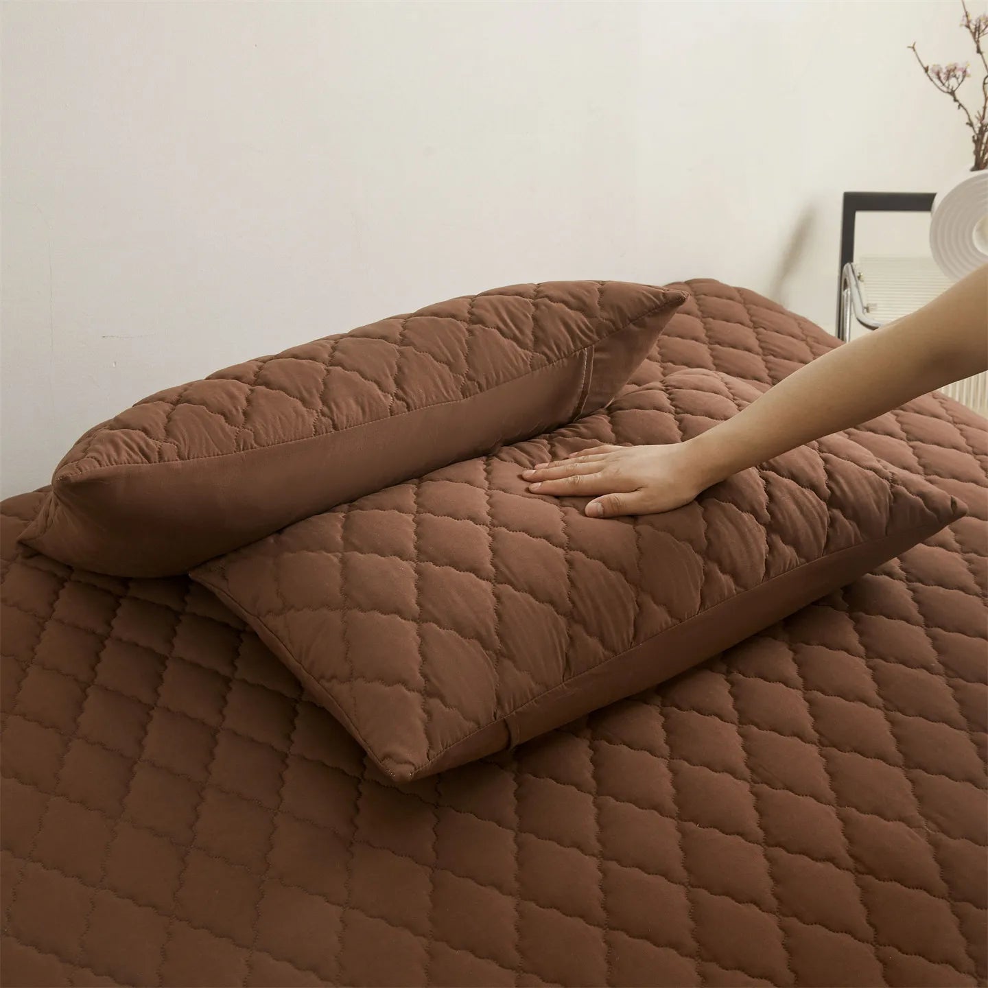 2 fundas de almohada impermeables con solapa, suaves y transpirables, para protección de cama 50x75cm, Gris / Azul / Verde / Rojo