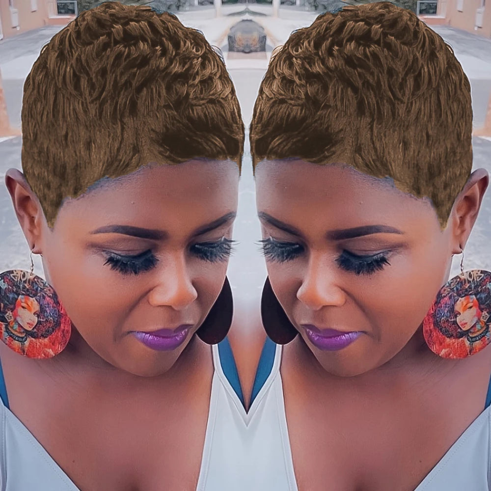 Curly Wave Pixie Wig (4")