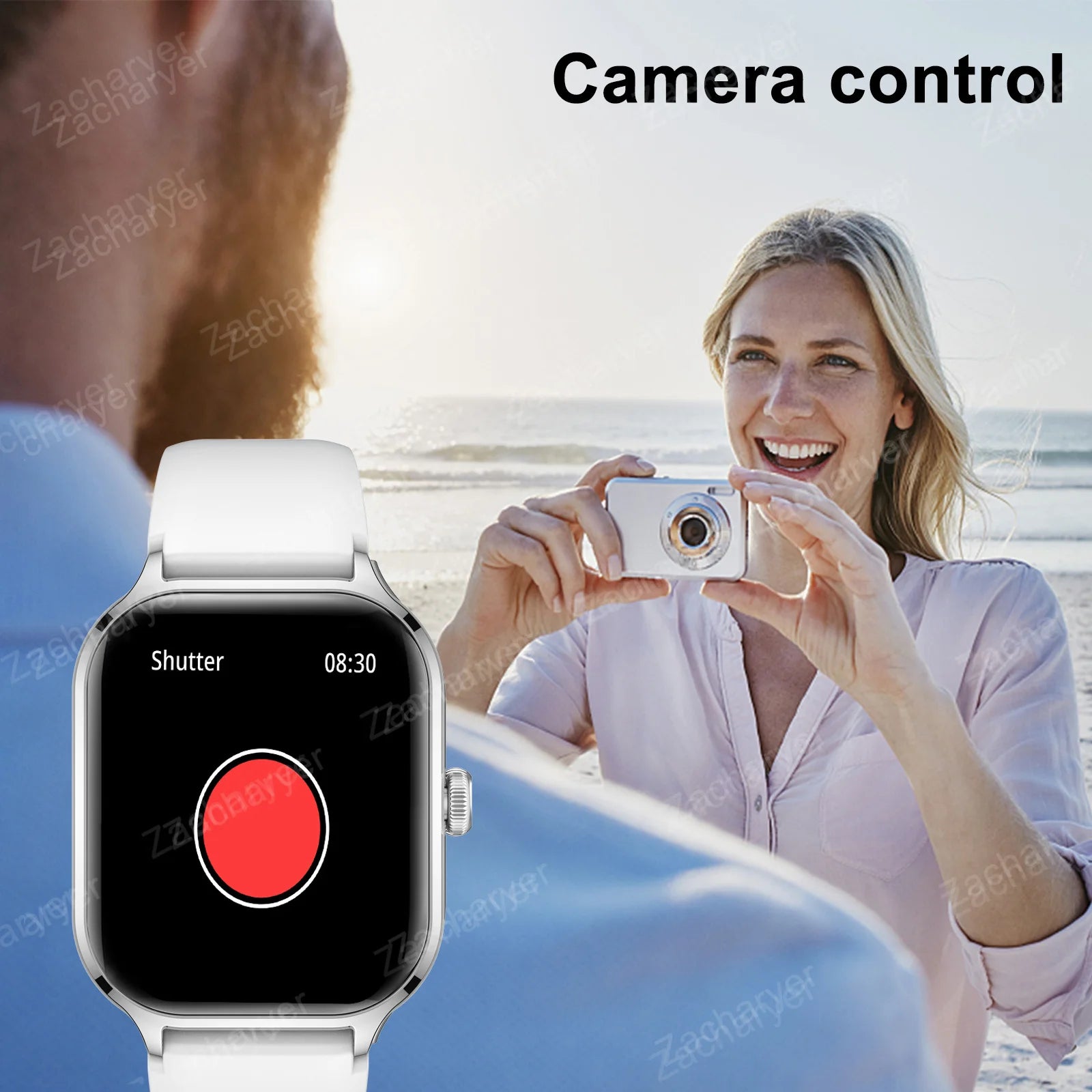 Reloj inteligente, llamadas/marcación inalámbricas, varios recordatorios de aplicaciones, adecuado para hombres y mujeres, relojes deportivos, para iPhone/Android
