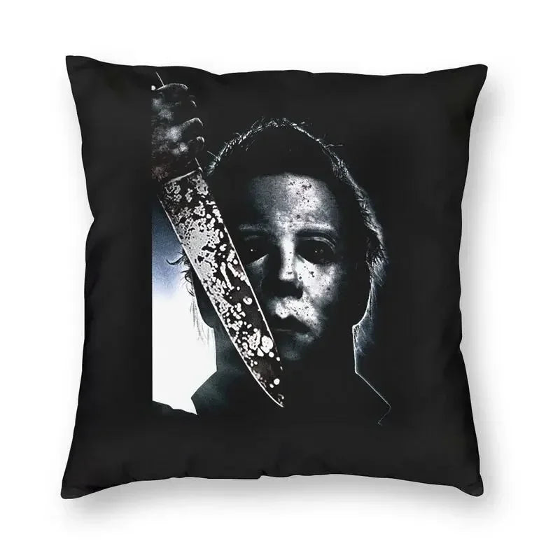 Funda de almohada cuadrada Michael Myers Halloween Horror Movie para decoración del hogar, funda de cojín con estampado 3D para sofá, funda de almohada de moda