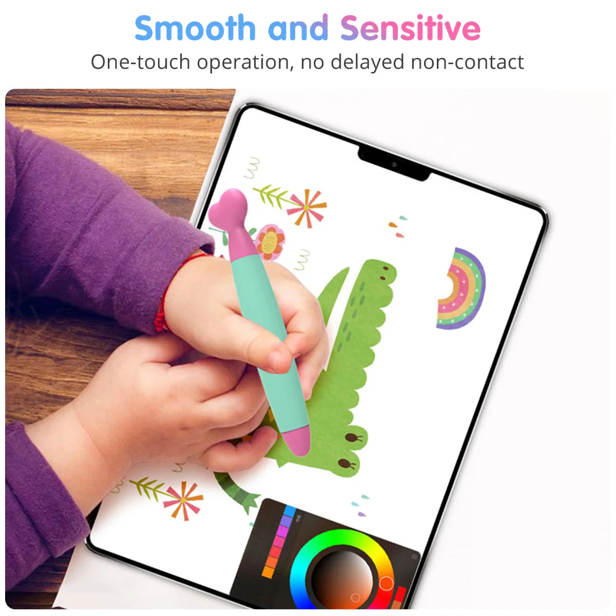 Cute Touch Screen Pen Stylus Silicon Writing Drawing Handwriting Touch Screen Pen for Kids Compatible with Tablet Phone for iPad