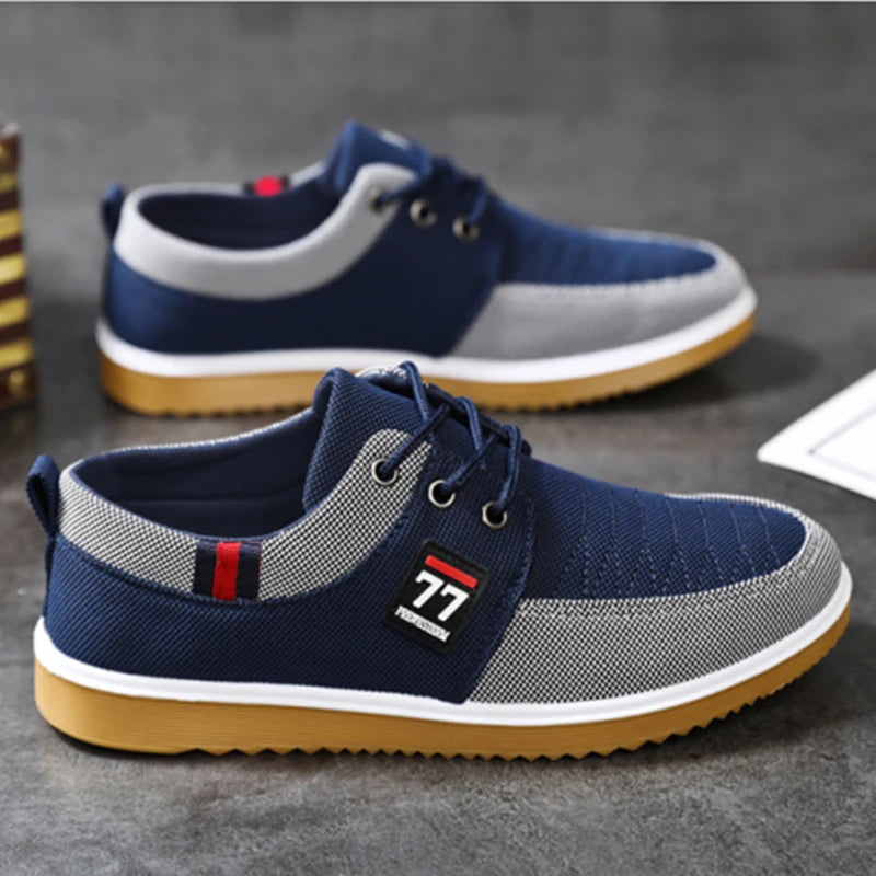 Zapatos de hombre a la moda, tendencia 2025, calzado deportivo casual, cómodo y versátil de punto
