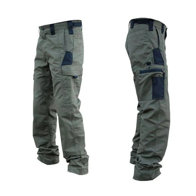 Pantalones de trabajo resistentes al desgaste para hombre, multibolsillos, cargo rectos, pantalones tácticos para correr al aire libre, pantalones casuales de primavera y otoño