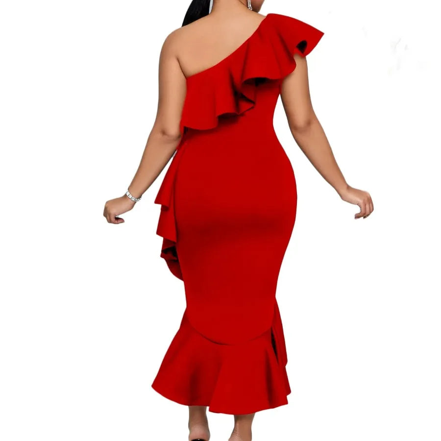 Vestidos de noche de fiesta africanos de poliéster para mujer, elegantes vestidos largos maxi de manga corta africana para verano, ropa africana