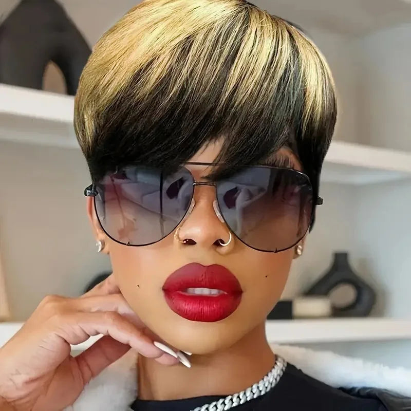 Honey Blonde Pixie Wig