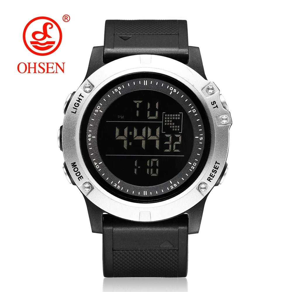 Relojes de hombre Reloj digital impermeable deportivo para hombre Esfera LED grande Moda Caqui Reloj de pulsera militar Reloj Masculino