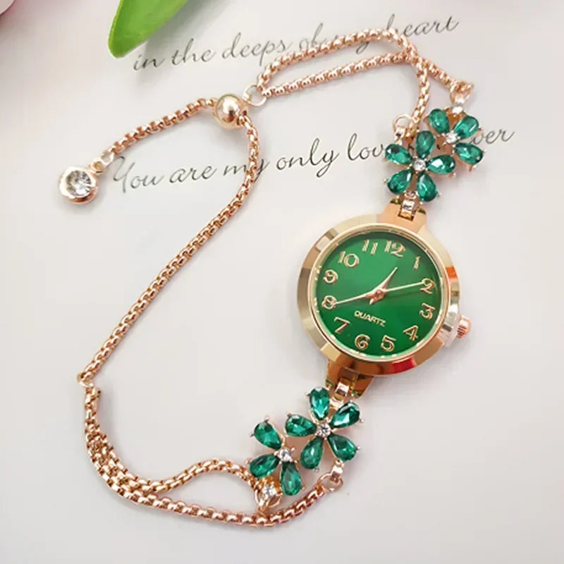 Klokker for kvinner Reloj Mujer Mermaid Chain Luxury Diamond dameklokke Armbånd Mote Quartz Klokker часы женские наручные