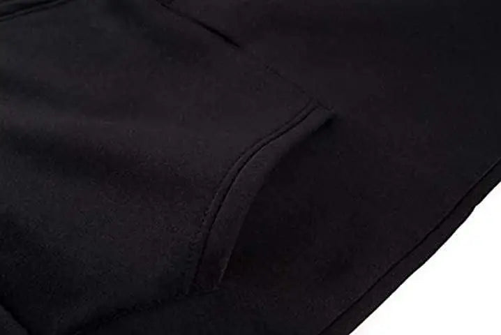Sudadera con capucha de manga larga para hombre, sudadera con cremallera y capucha, cuello alto, top, chaqueta, abrigo, suéter negro