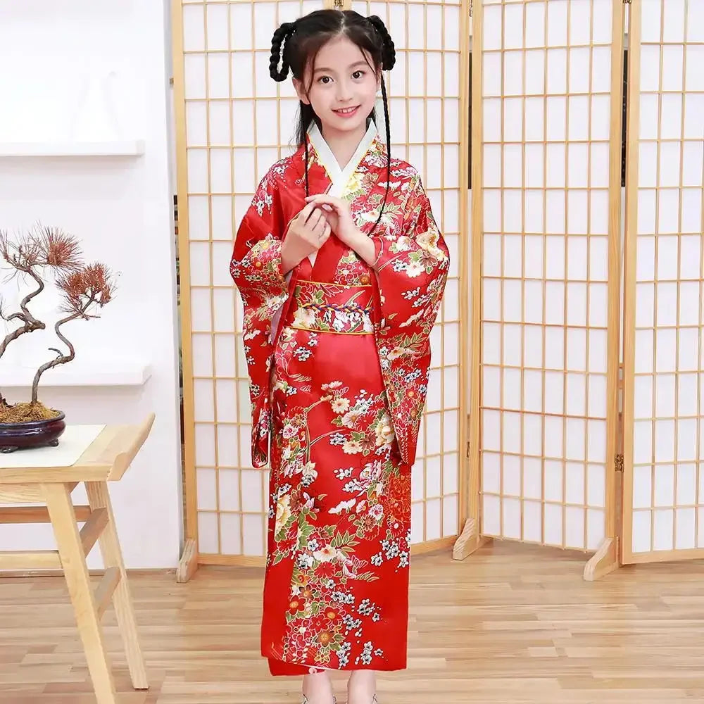 Girls’ Japanese Yukata Kimono