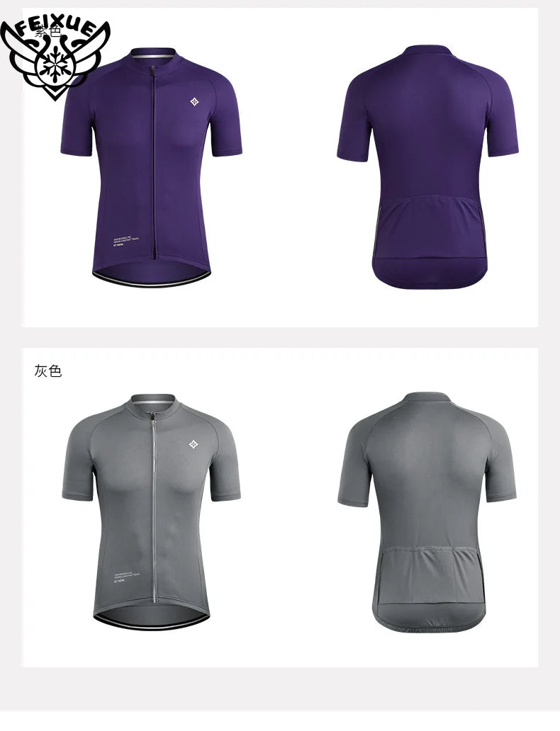 Maillot de Ciclismo para Hombre Transpirable Ropa de Bicicleta Sólido con Bolsillos Camiseta Superior de Ciclismo para Hombres Ropa de Ciclismo de Montaña