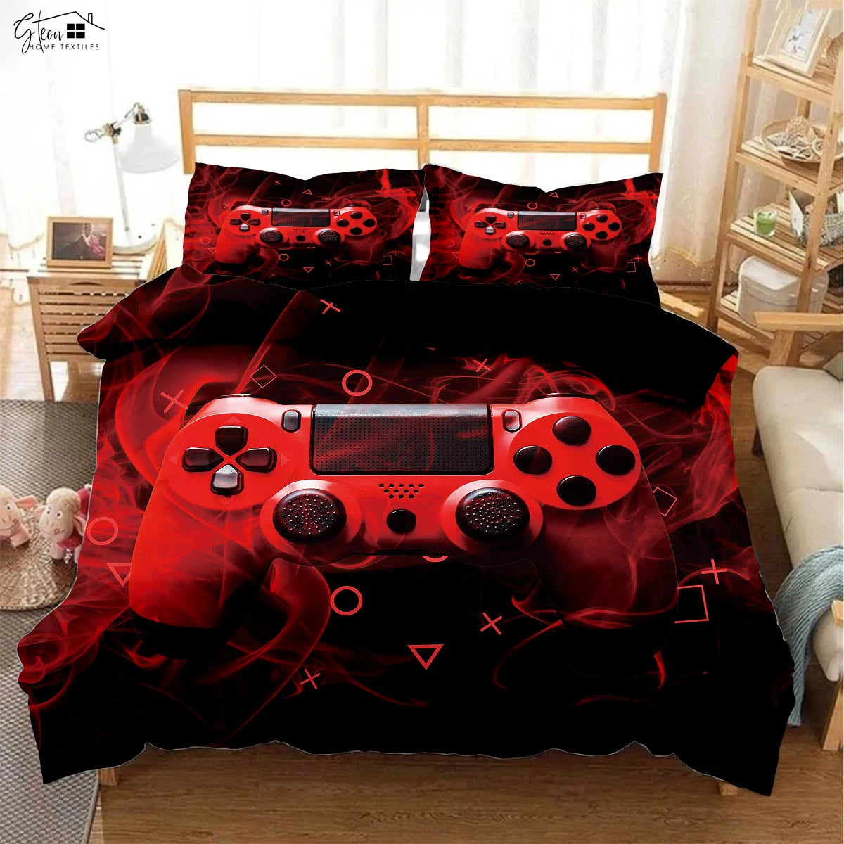 Fireworks Game Controller Bedding Set