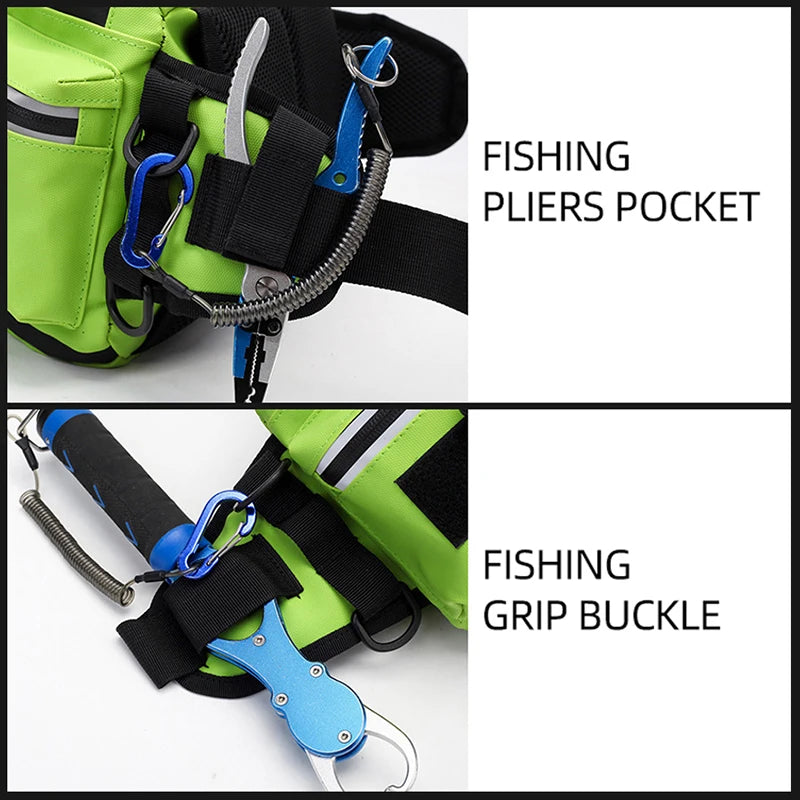Riñonera para Señuelos de Pesca, Caja de Pesca Grande, Accesorios para Deportes al Aire Libre, Bolsa de Cinturón para Equipo de Pesca, Bandolera de Pesca con Múltiples Bolsillos