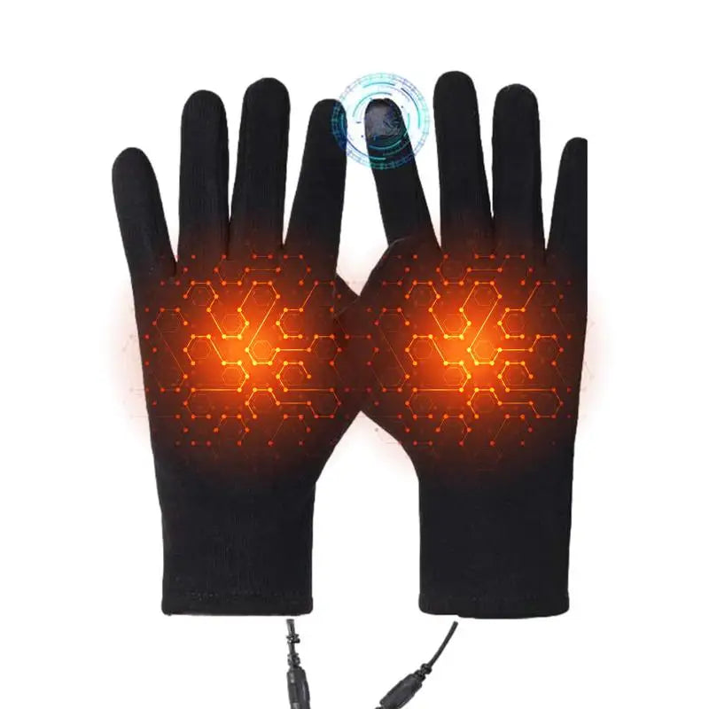 Heated Gloves for Men Women Unisex USB Electric Heating Warm Gloves Screen Touch Design Thermal Gloves for Skiing Cycling