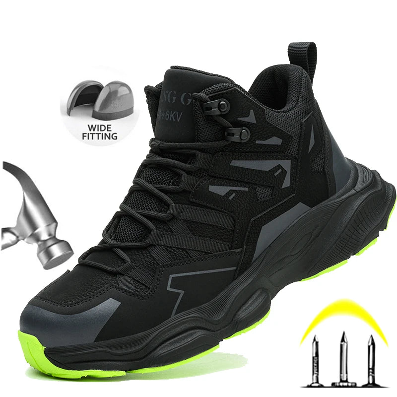 Work Safety Shoes For Men Breathable Indestructible Boots Non-slip Industrial Construction Shoes Male Footwear Protective Boots