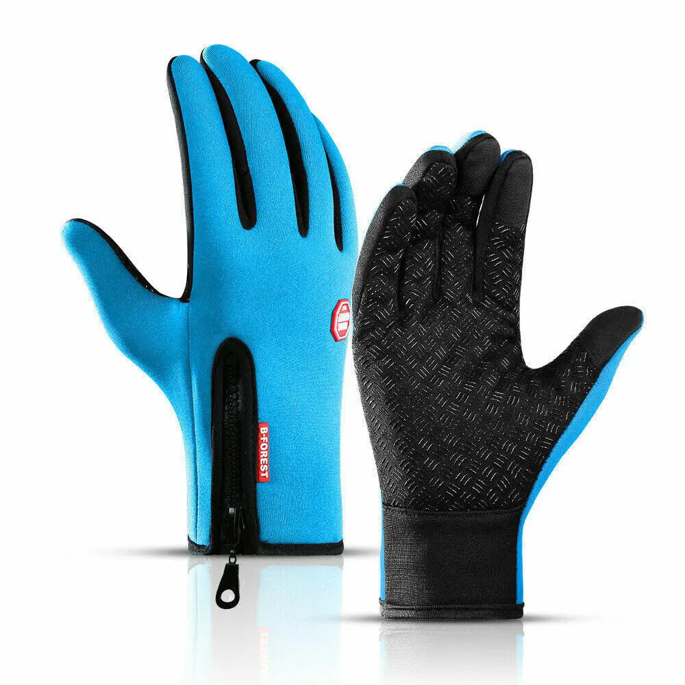 Guantes de Invierno con Pantalla Táctil, Térmicos Cortavientos para Clima Frío, Deportes, Hombres, Mujeres, Ciclismo al Aire Libre, Motocicleta, Antideslizantes