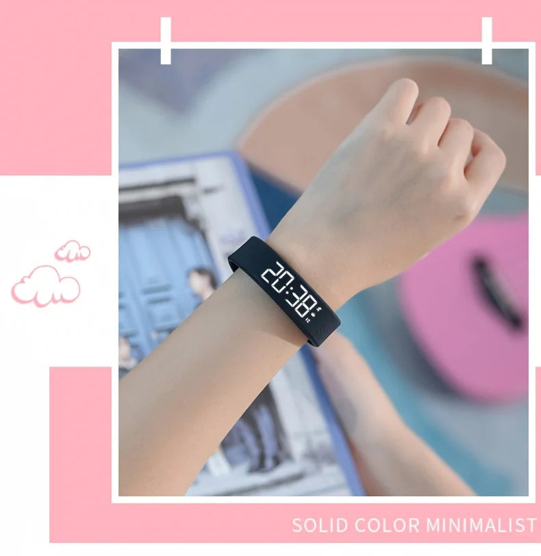 Smart Watch Hombres Mujeres Podómetro Pulsera de fitness Contador de pasos Modo multideporte Pulsera electrónica de moda Simplicidad Smart Band