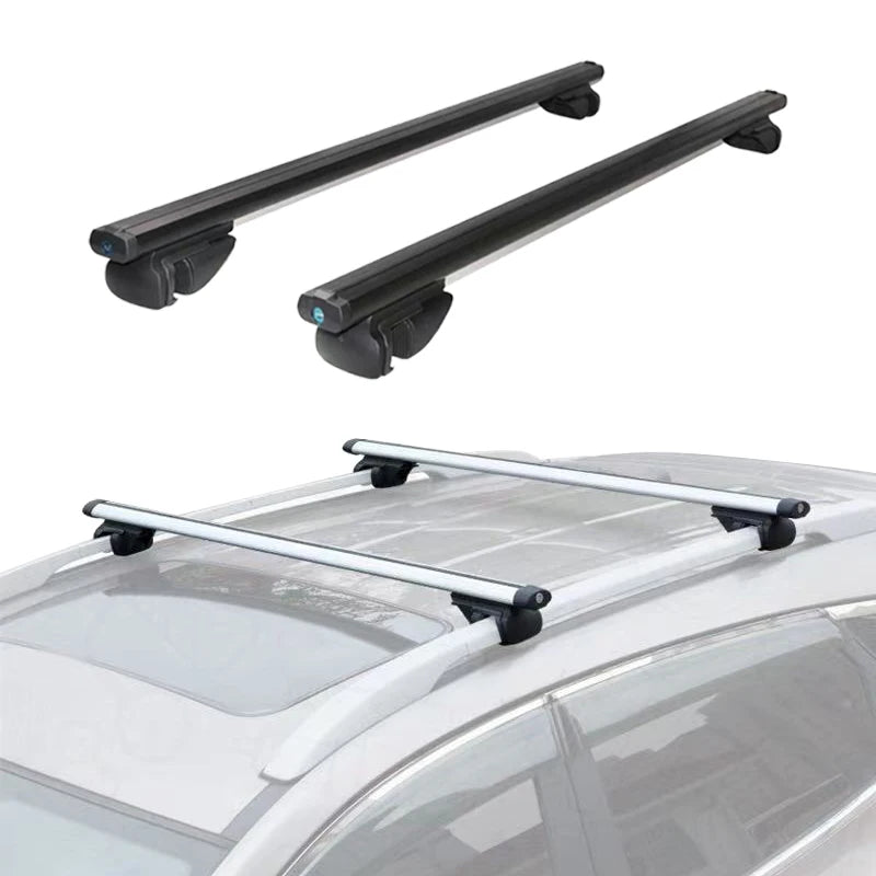 2pcs Universal Waterproof Top Bag Storage Luggage Rack For SUV Aluminum Alloy & ABS Material Jeep Roof Rack Auto Accessory
