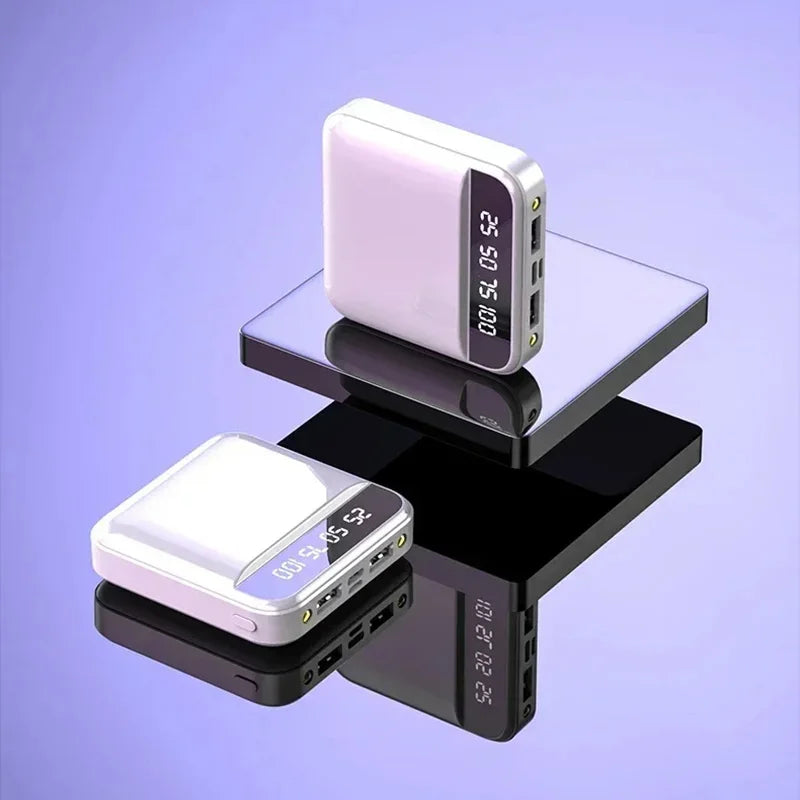 20000mah stor kapasitet mobil powerbank batteriskjerm LED-belysning mini bærbar utendørs telefon universell hurtiglading