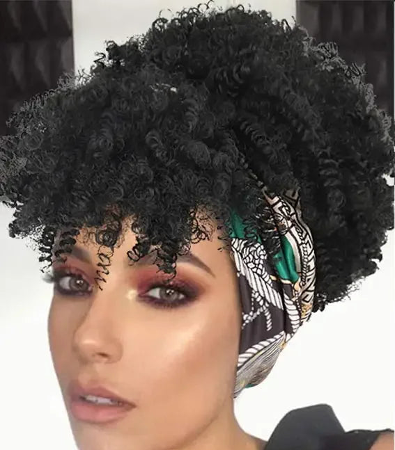 Curly Headscarf Wig