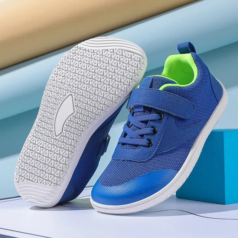 Zapatos Anchos de Niños Descalzos Zapatillas Minimalistas Niños Niñas Ligeras Antideslizantes Zapatos de Caminar para Niños Zapatillas Planas Casuales