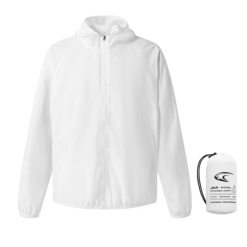 Chaqueta de senderismo impermeable para hombre y mujer JNLN, de secado rápido, cortavientos con protección solar, para acampada, caza, escalada y actividades al aire libre