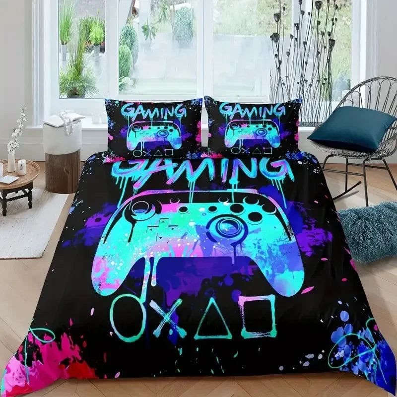 Gamer Comforter Cover Set – Twin Size, Fun & Modern for Kids & Teens