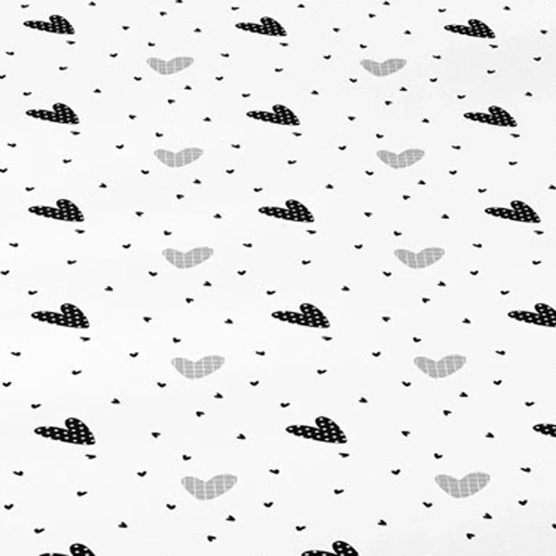 1 stk. hvitt, hjertemønstret, frostet sengeteppe til soverommet, sengetøy (unntatt putevar)